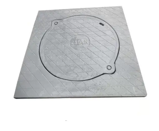 Nắp hố ga composite 800x800 khung vuông dương nắp tròn 1